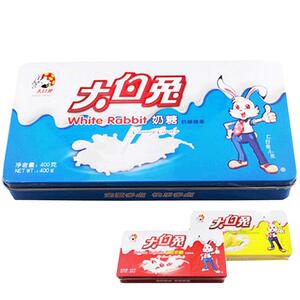 上海特产冠生园大白兔奶糖400g*2盒金属盒儿童节糖果礼盒单位福利