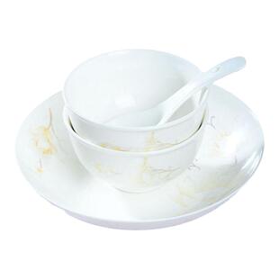 碗碟套装家用陶瓷碗中式釉上彩餐具2024新款加厚防烫好看的吃饭碗