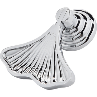 银杏叶黄铜银色法式欧式拉手衣柜门把手橱柜抽屉柜子现代简约亮银