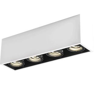 无主灯客厅北欧明装射灯卧室吸顶式四头筒灯方形COB斗胆射灯餐厅