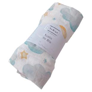 muslin纱布宝宝盖毯浴巾星月A类竹棉柔软婴儿襁褓抱被新生儿包巾