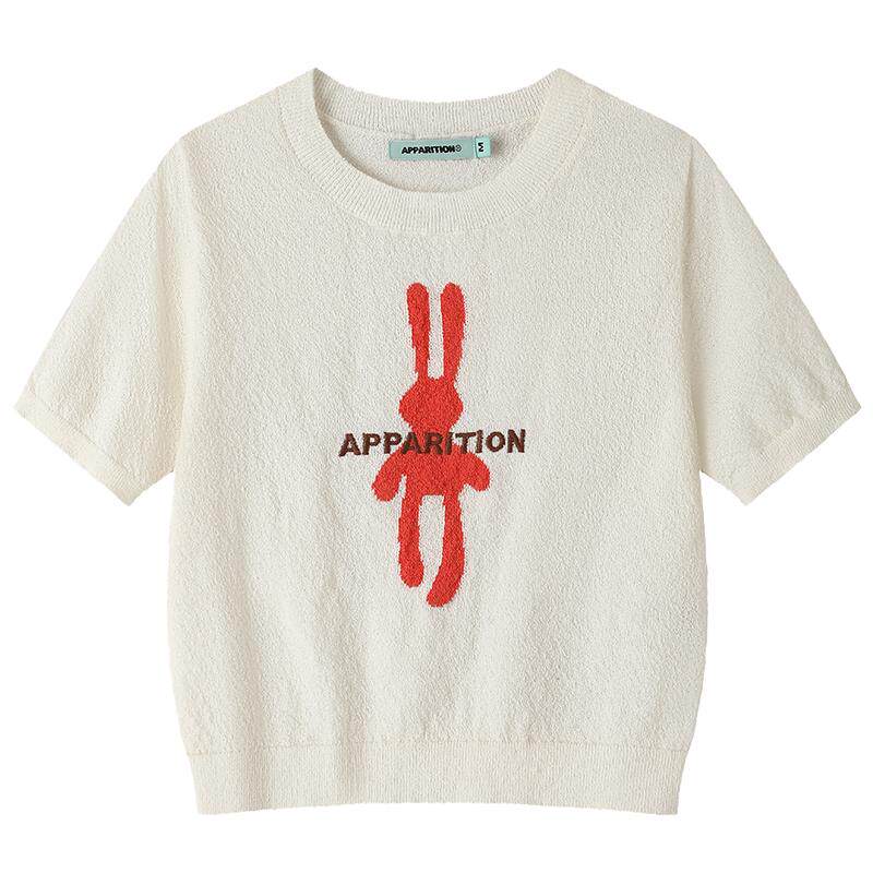 【限时清仓】APPARITION 针织T恤衫 舒适亲肤透气 短袖女t恤夏