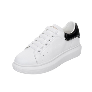 卓诗尼2025秋季新款真皮小白鞋时尚休闲麦昆板鞋厚底百搭运动鞋女