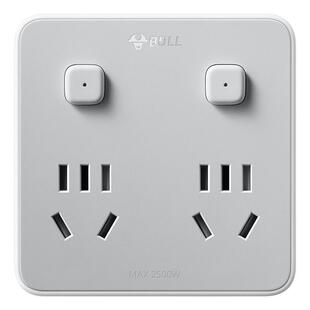 公牛多孔插座面板家用扩展插座原位替换转换插头带30W快充接线板