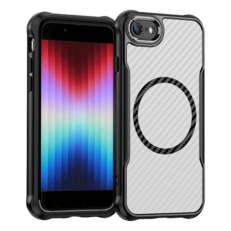 适用iPhoneSE3手机壳MagSafe磁吸无线充电SE2手机套防摔iPhone8保护壳摄像头全包苹果7新款se三代散热男女款