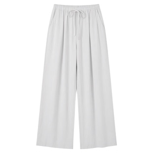 Simple casual comfortable trousers纯色简约休闲舒适透气长裤女