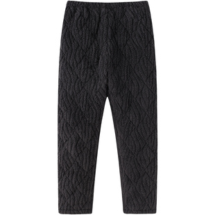 冬季保暖睡裤男款法兰绒夹棉棉裤加绒居家裤可外穿珊瑚绒暖暖长裤