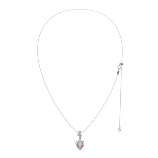 BOONEE桃心荆棘项链女轻奢925银爱心锁骨链简约送女友生日礼物