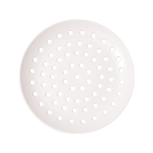 陶瓷多孔蒸盘创意商用蒸饺子盘蒸海鲜圆形蒸碟蒸鱼蒸包子沥水盘子