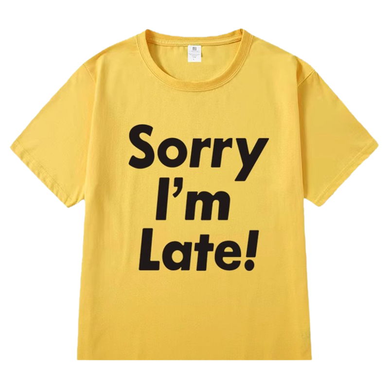 卢广仲同款T恤SorryI'mLate