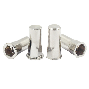 现货304/316不锈钢拉铆螺母M5平头全六角拉母M6 小沉头盲孔铆螺帽