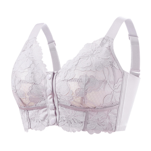 大胸显小前开扣内衣女士聚拢防下垂外扩收副乳无钢圈调整型文胸罩