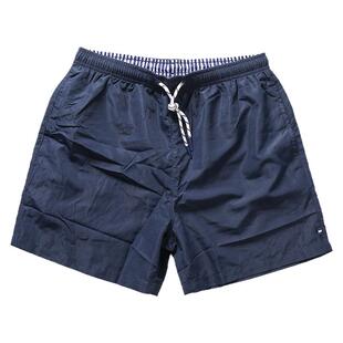 橙色泳裤男夏季沙滩裤三分速干短裤内衬大码休闲裤宽松温泉游泳裤