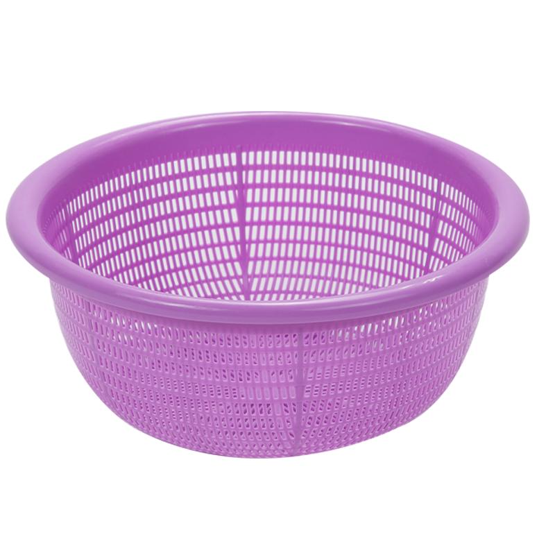 厨房三个装滴水筐收纳洗水果沥水蓝放果蔬篮漏塑料小筛子装洗菜篮