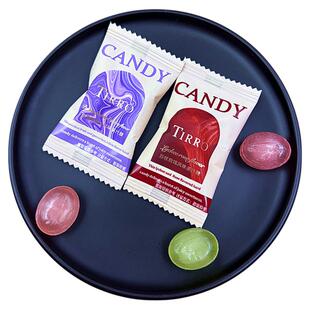 英国TIRRO蒂罗喜糖荔枝百香果青提乌龙夹心水果糖果汁糖散装硬糖