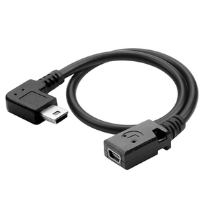 行车记录仪miniusb延长线数据线弯头v3口T型口mini usb公转母弯头