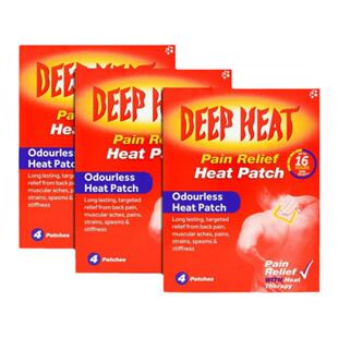 欧洲直邮英国药房Deep Heat热帖肌肉关节疼痛生理期腰部酸疼3盒