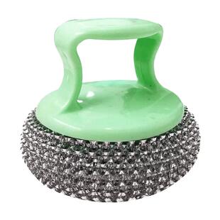 厨房清洁球家用洗刷神器PET钢丝球洗碗刷锅不伤涂层不掉丝带手柄