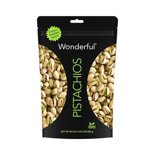 【源自加州，行销全球】Wonderful万多福盐焗/无盐味开心果680克