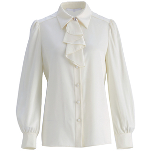 OBEG欧碧倩轻熟风职场通勤穿搭长袖衬衫女冬法式小资上衣10484010