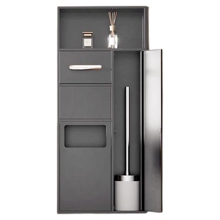 304马桶旁边的壁龛不锈钢嵌入式垃圾桶隐藏式置物架淋浴间小壁柜