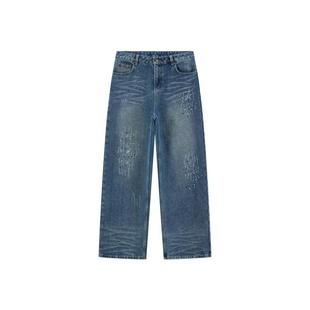 Ed Hardy埃德哈迪2026春季新款女士异形烫片烫钻牛仔长裤E1SAW259