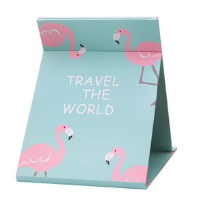 卡通学生宿舍可爱镜子台式公主梳妆镜大号折叠化妆镜便携随身小镜