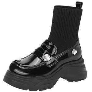 saturdaymode英伦风厚底增高袜靴