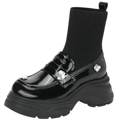 saturdaymode英伦风厚底增高袜靴