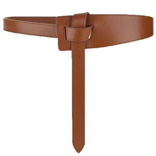 装饰宽腰带女士配裙子毛衣大衣黑色真皮腰封2024新款外搭百搭皮带