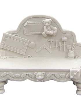 树脂白膜实心珍爱熊展台23×7.5×18