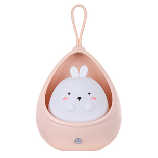 小猫兔可爱卡通 少女 人体感应充电式小夜灯卧室衣柜床头橱柜走廊