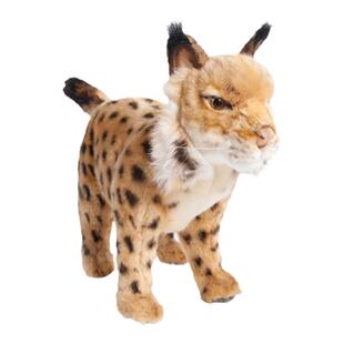 【特价】HANSA进口仿真动物玩偶斑马猞猁毛绒玩具公仔山猫