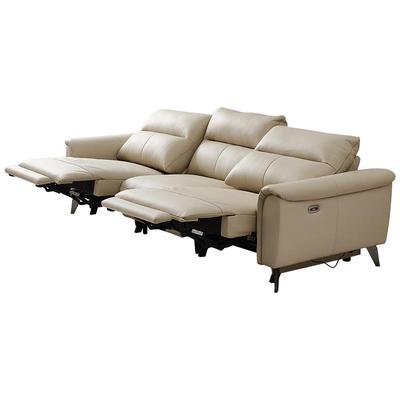 全友家居进口头层牛皮功能沙发