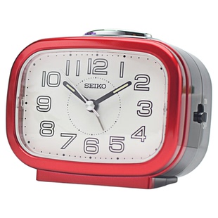 SEIKO日本精工钟表 静音防贪睡铃铛可爱懒虫儿童闹钟QHK023/060