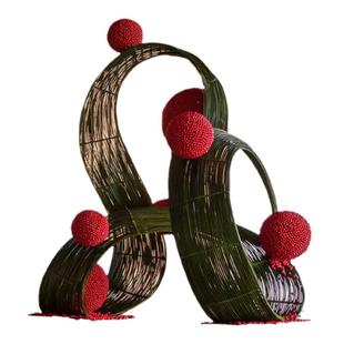 妖及花艺定制 仿真花干花架构花艺原创设计 样板间售楼处花艺摆件