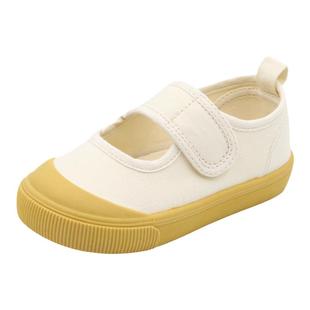 TOPSTAR童鞋秋款儿童帆布鞋魔术贴浅口单鞋韩版软底幼儿园宝宝鞋