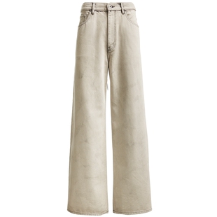 SEASONHIGH男士秋季款牛仔裤宽松含棉时尚零钱袋潮流水洗长裤男款