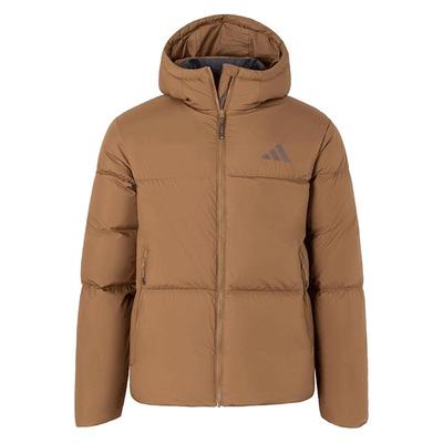 滔搏adidas阿迪达斯男子保暖外套休闲连帽面包羽绒服舒适JV6189