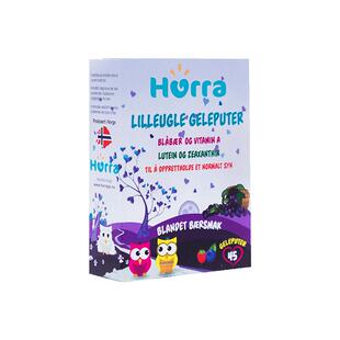 hurra挪威专利叶黄素蓝莓儿童好视力青少年学习护眼小布丁软糖