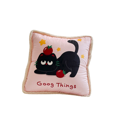 牛奶绒抱枕被子两用二合一加厚