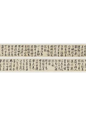 明 文徵明 草书诗四首手卷楷书毛笔字帖软笔仿古书法临摹复制品