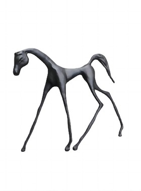 北欧铸铁客厅小红马摆件家居饰品