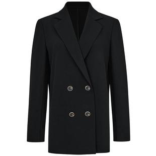 曼德诗气质西装外套2025秋季新款纯色设计感西服女