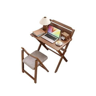 实木折叠书桌小学生家用简易桌子小户型床边写字桌卧室儿童学习桌