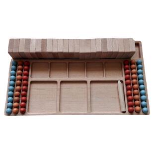 ins实木质儿童数学运算盘蒙氏数字计算启蒙早教具描写板幼儿园