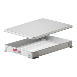 谷口金属日本进口铝制饺子盒家用冷冻专用馄饨速冻厨房收纳盒顶盖