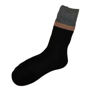 秋冬美拉德撞色系中长筒女袜韩系ins风优质棉柔软透气高防寒女袜