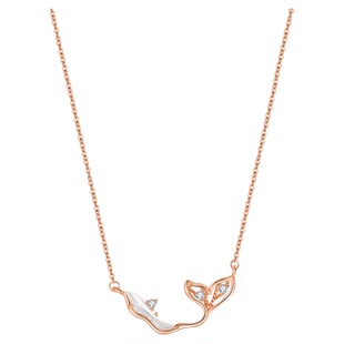 「余生有你」美人鱼尾项链女S999纯银轻奢小众贝母锁骨吊坠送女友