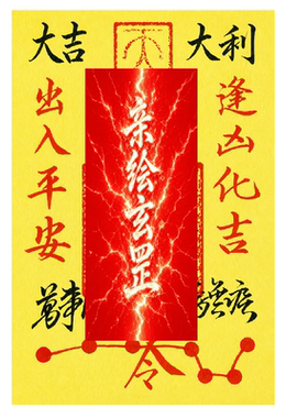 龙虎山天师祖庭平安护身符手绘画